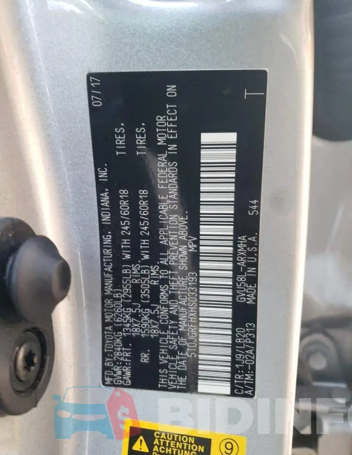 5TDJGRFHXHS033193 Photo# 12