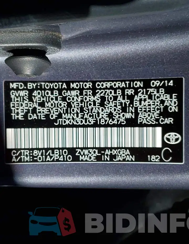 JTDKN3DU3F1876475 Photo# 12