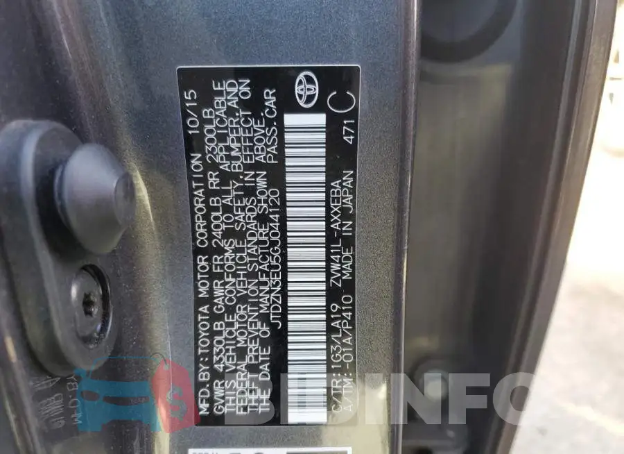 JTDZN3EU5GJ044120 Photo# 12