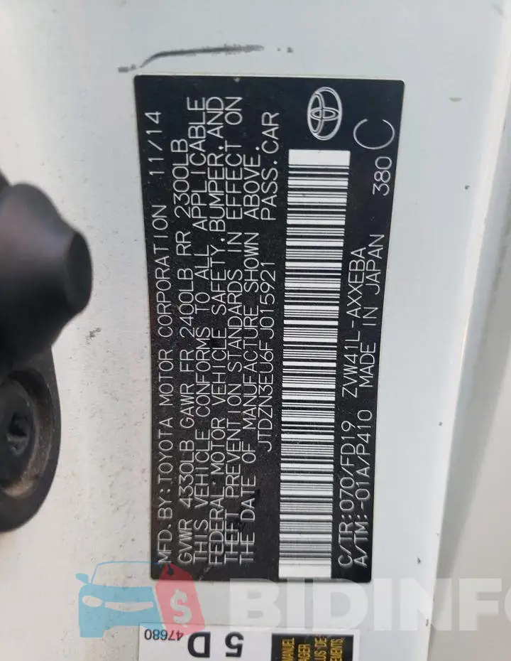 JTDZN3EU6FJ015921 Photo# 12