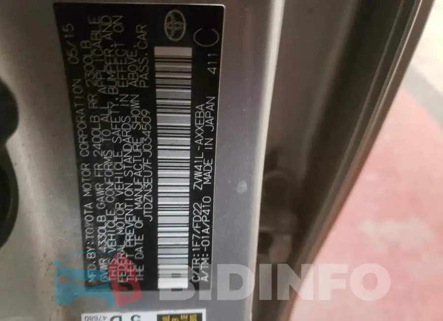 JTDZN3EU7FJ034509 Photo# 12
