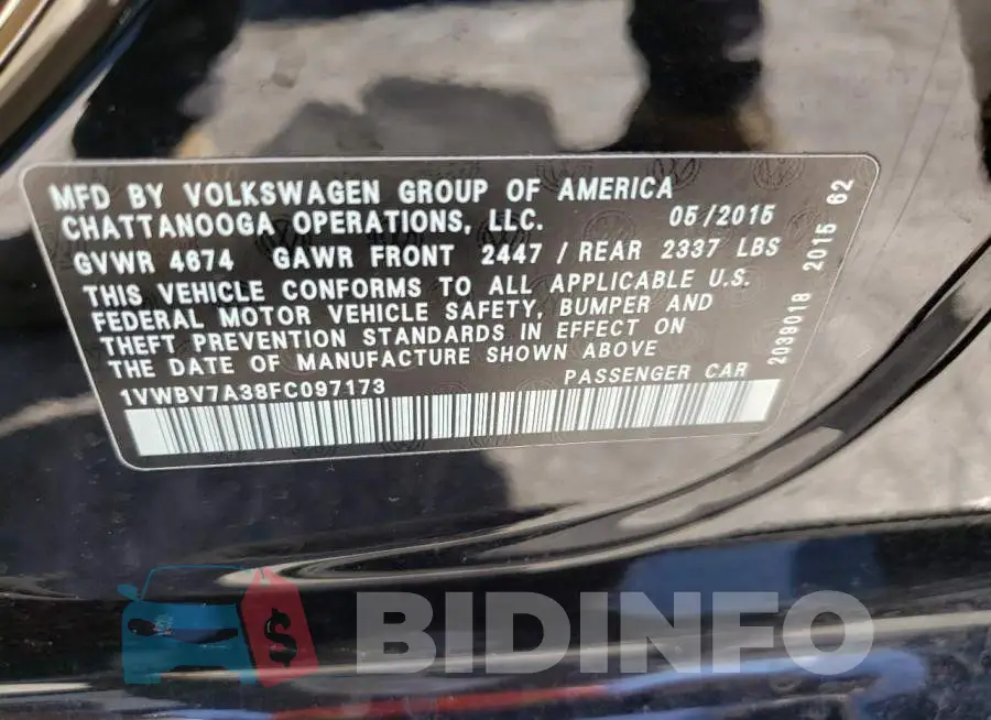 1VWBV7A38FC097173 Photo# 10
