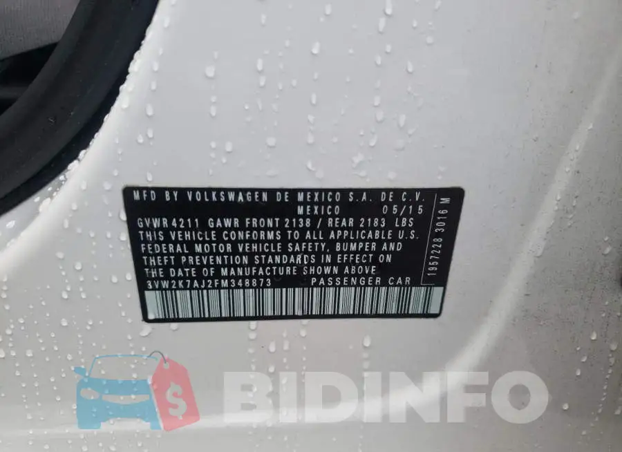 3VW2K7AJ2FM348873 Photo# 12