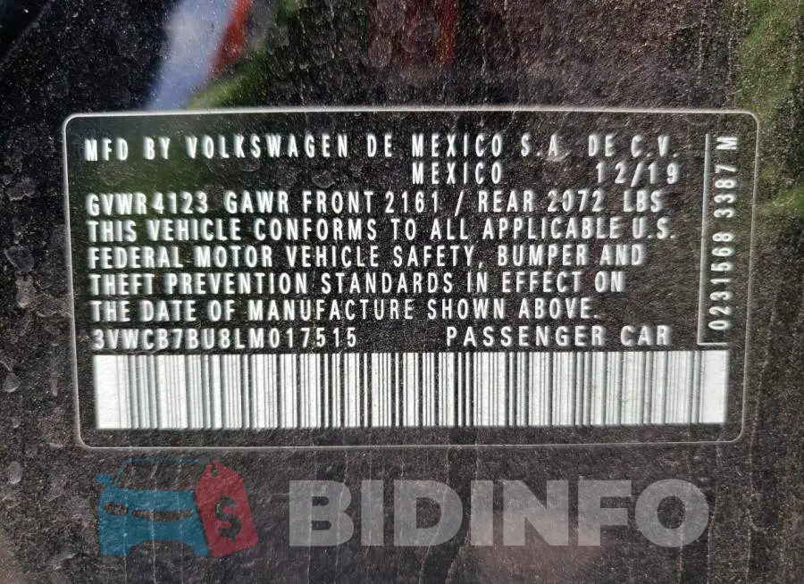 3VWCB7BU8LM017515 Photo# 10