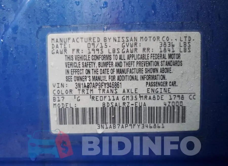 3N1AB7AP9FY346861 Photo# 12