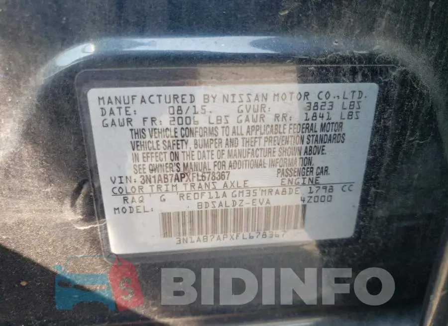 3N1AB7APXFL678367 Photo# 10