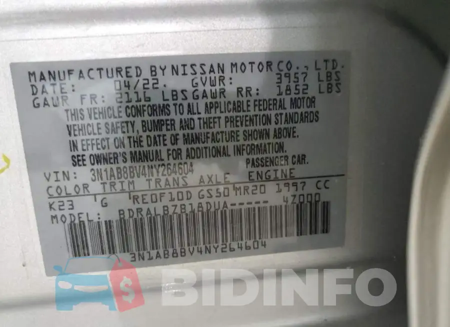 3N1AB8BV4NY264604 Photo# 12