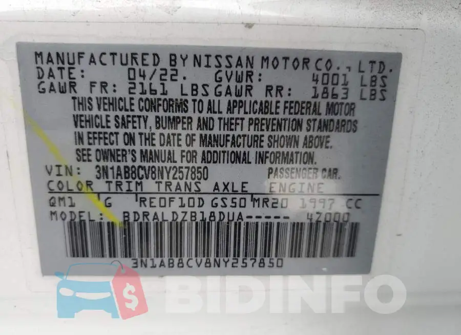 3N1AB8CV8NY257850 Photo# 12