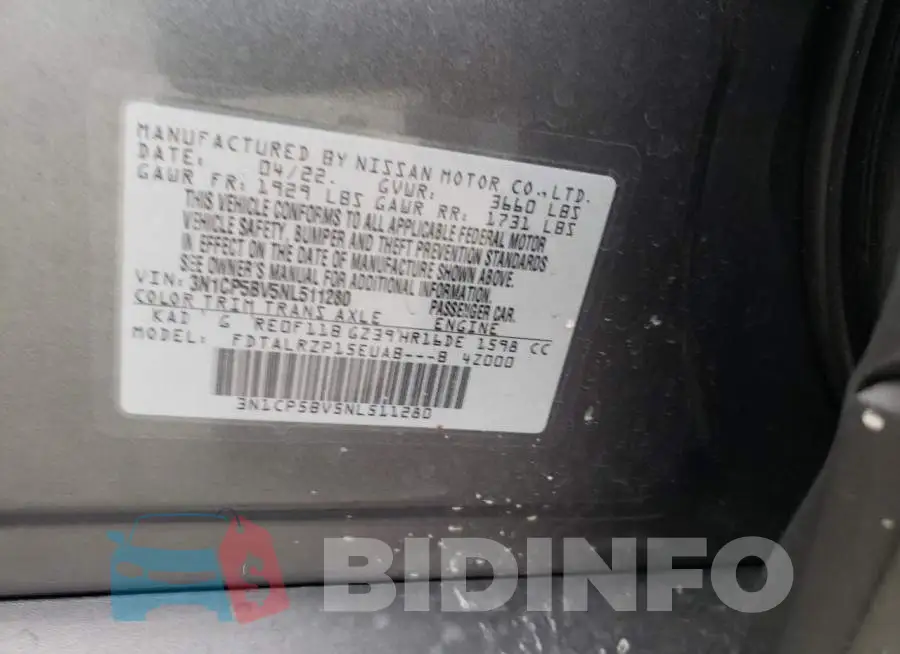 3N1CP5BV5NL511280 Photo# 12