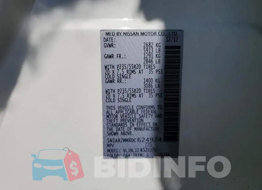 5N1AR2MM8DC624924 Photo# 10