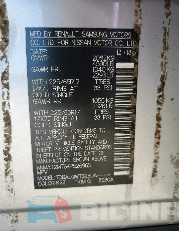 KNMAT2MT6KP526963 Photo# 10