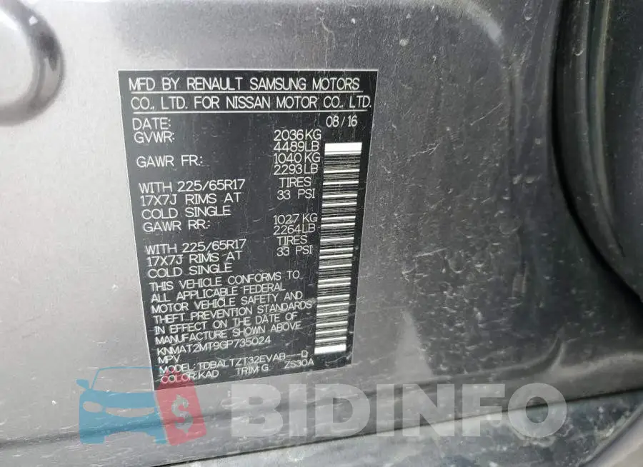 KNMAT2MT9GP735024 Photo# 12