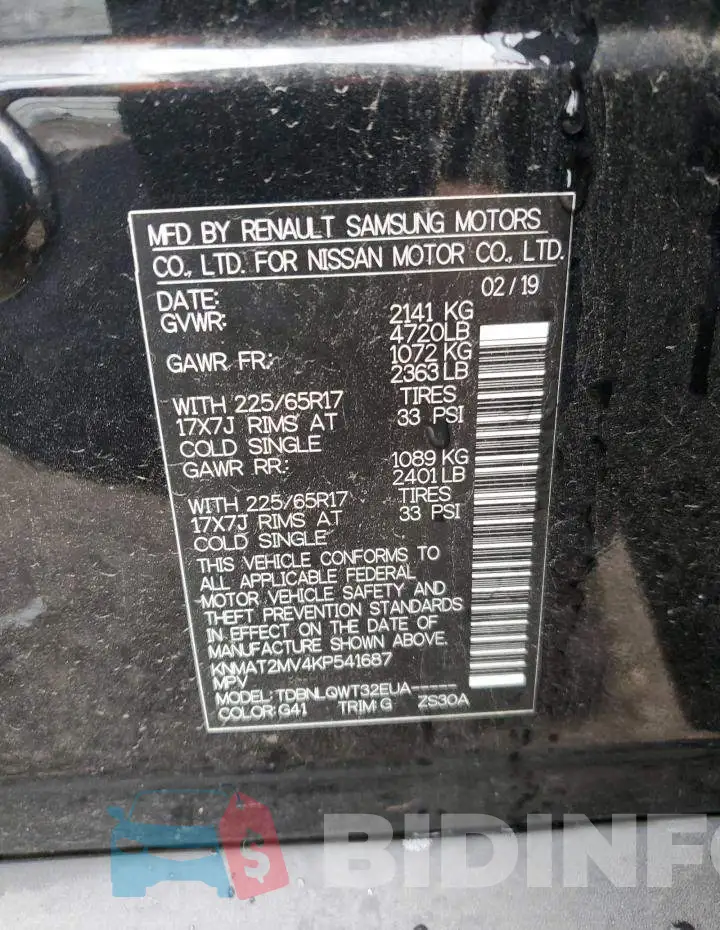 KNMAT2MV4KP541687 Photo# 10