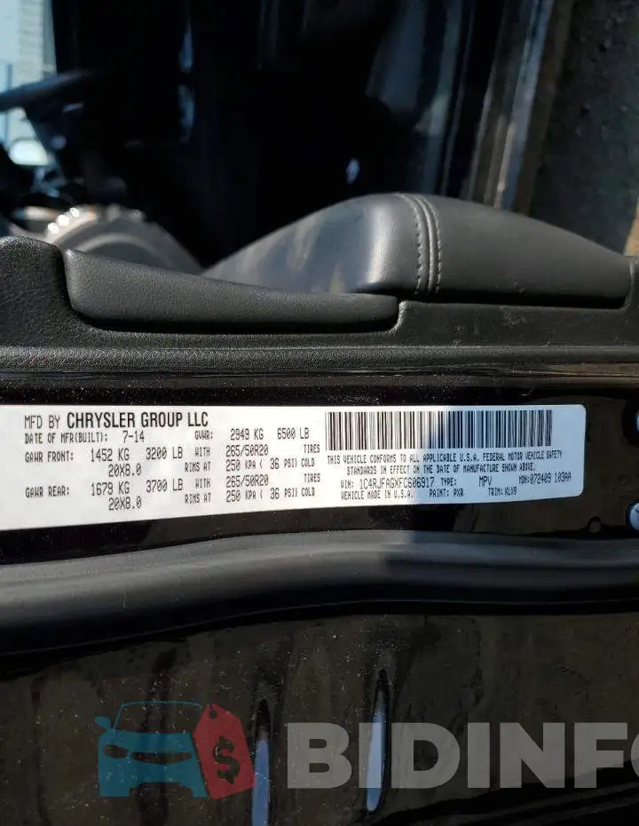 1C4RJFAGXFC606917 Photo# 12