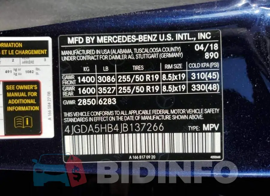 4JGDA5HB4JB137266 Photo# 13