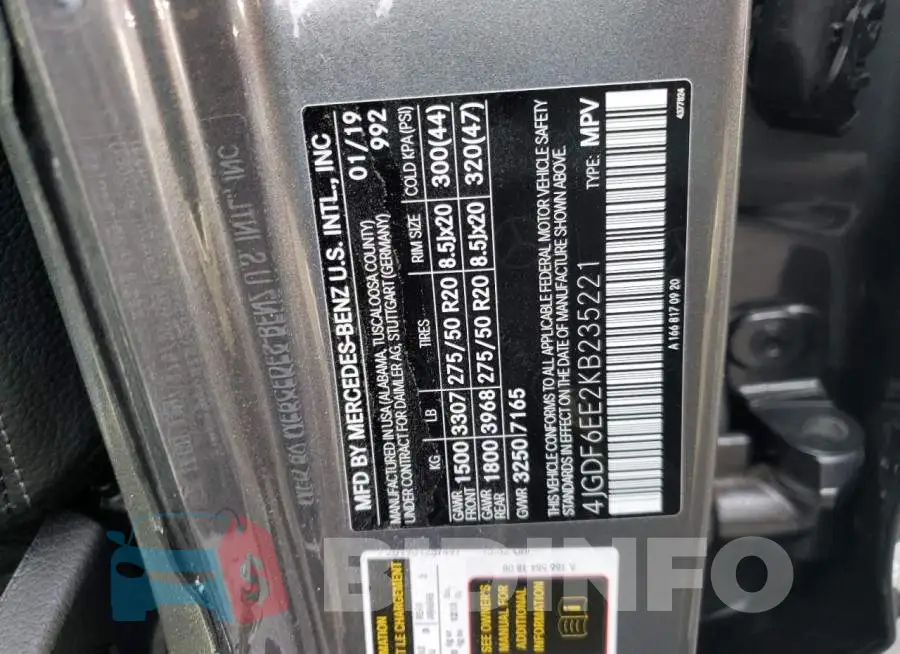 4JGDF6EE2KB235221 Photo# 14