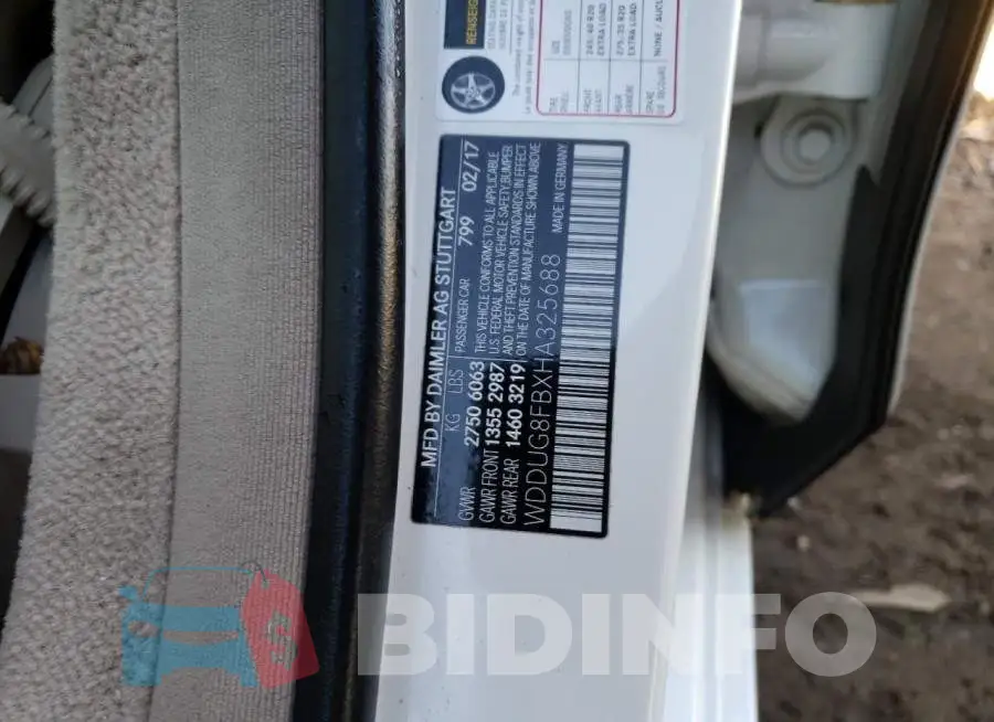 WDDUG8FBXHA325688 Photo# 10