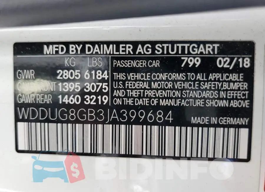 WDDUG8GB3JA399684 Photo# 10