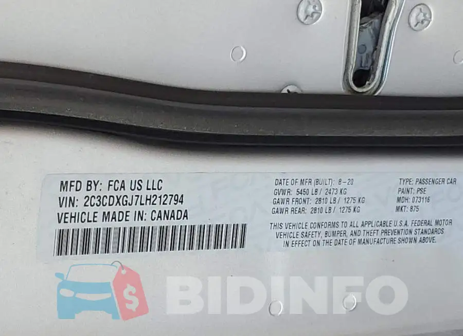 2C3CDXGJ7LH212794 Photo# 10