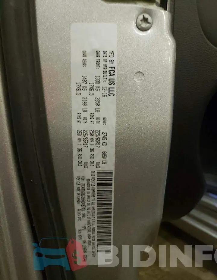 2C4RDGBG1HR649743 Photo# 10