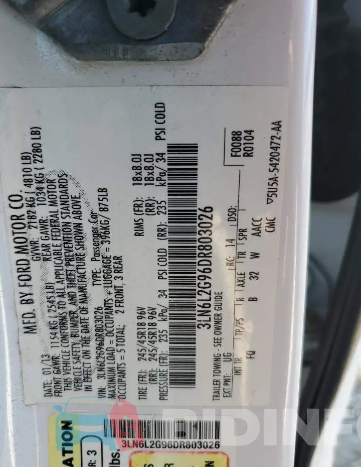 3LN6L2G96DR803026 Photo# 12