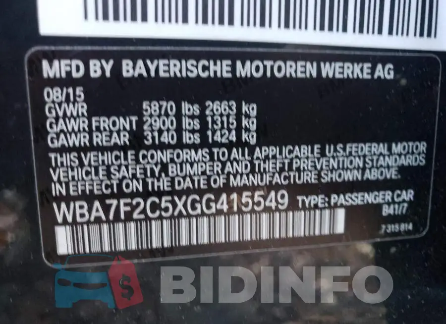 WBA7F2C5XGG415549 Photo# 10