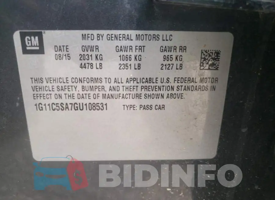 1G11C5SA7GU108531 Photo# 10