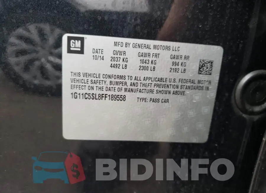 1G11C5SL8FF189558 Photo# 12