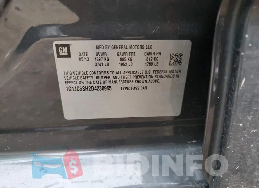1G1JC5SH2D4230965 Photo# 12