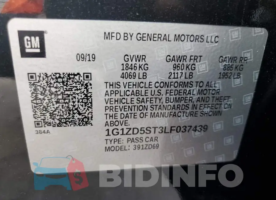 1G1ZD5ST3LF037439 Photo# 10