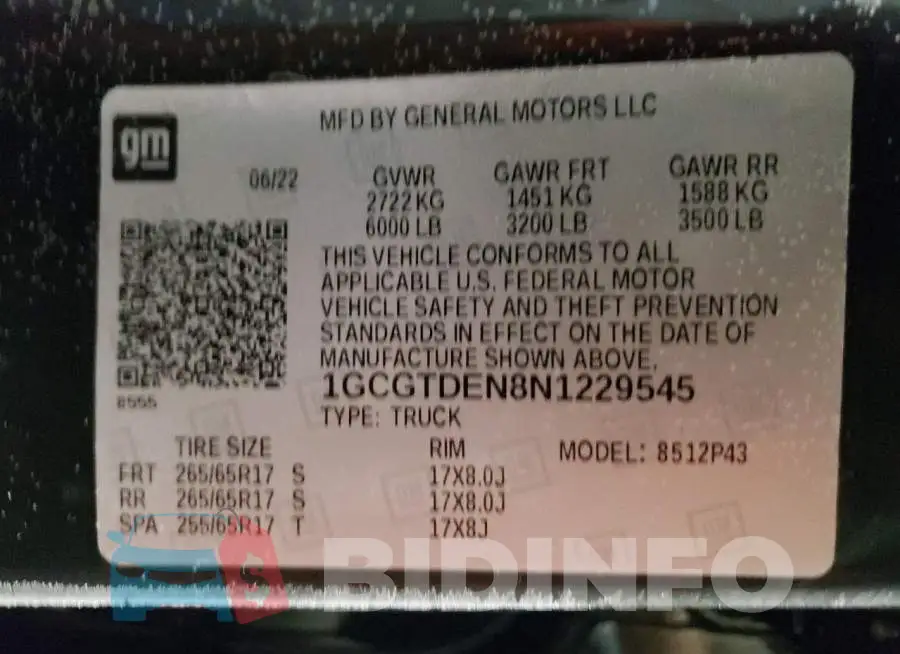 1GCGTDEN8N1229545 Photo# 12