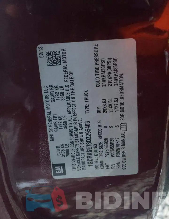 1GCRKSE78DZ295403 Photo# 12