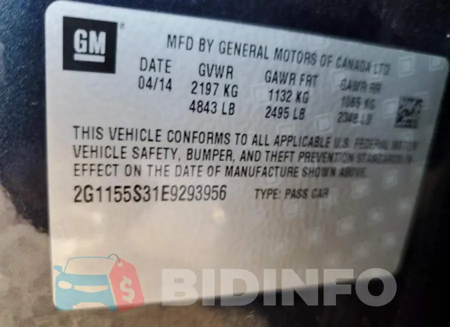 2G1155S31E9293956 Photo# 10