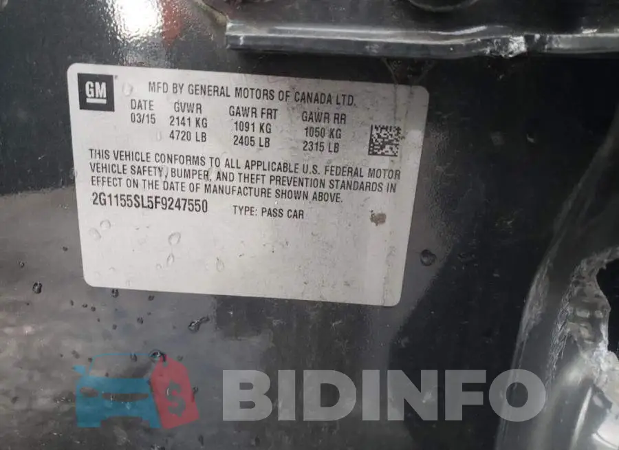 2G1155SL5F9247550 Photo# 12
