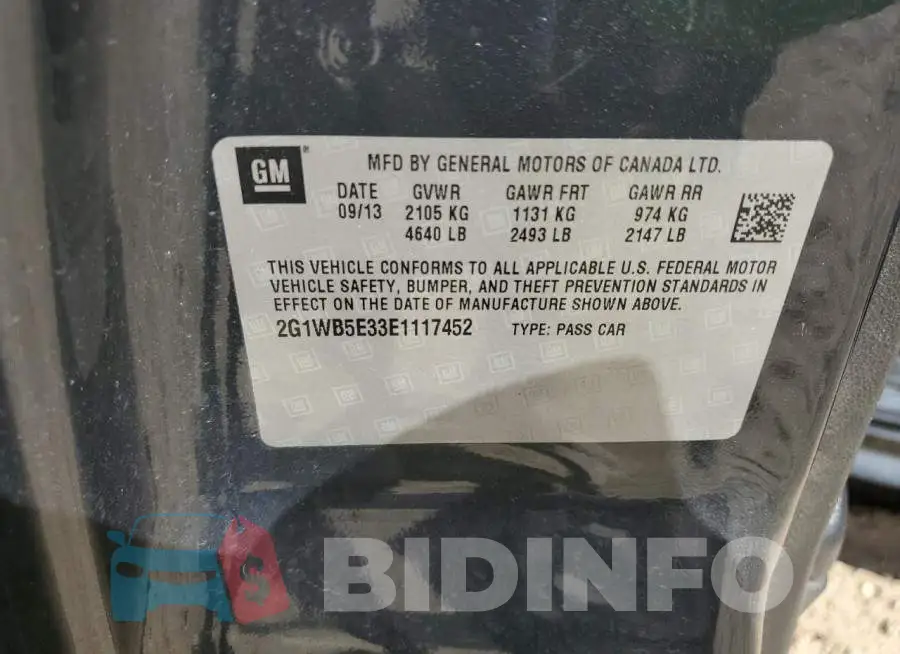 2G1WB5E33E1117452 Photo# 10