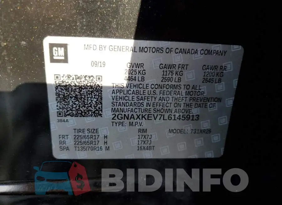 2GNAXKEV7L6145913 Photo# 10