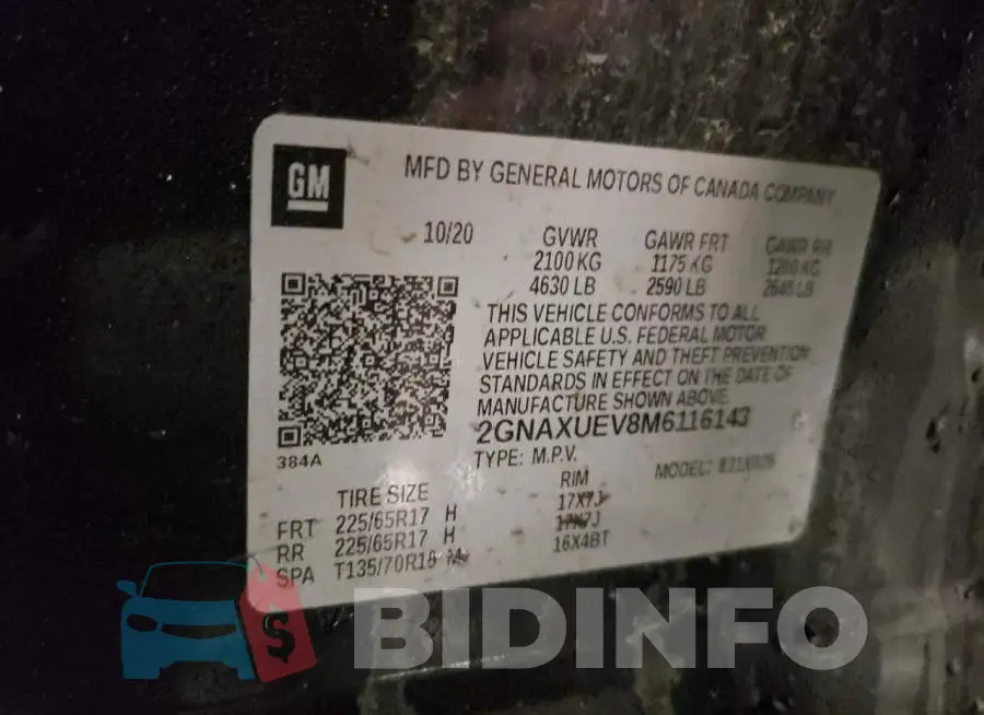 2GNAXUEV8M6116143 Photo# 13