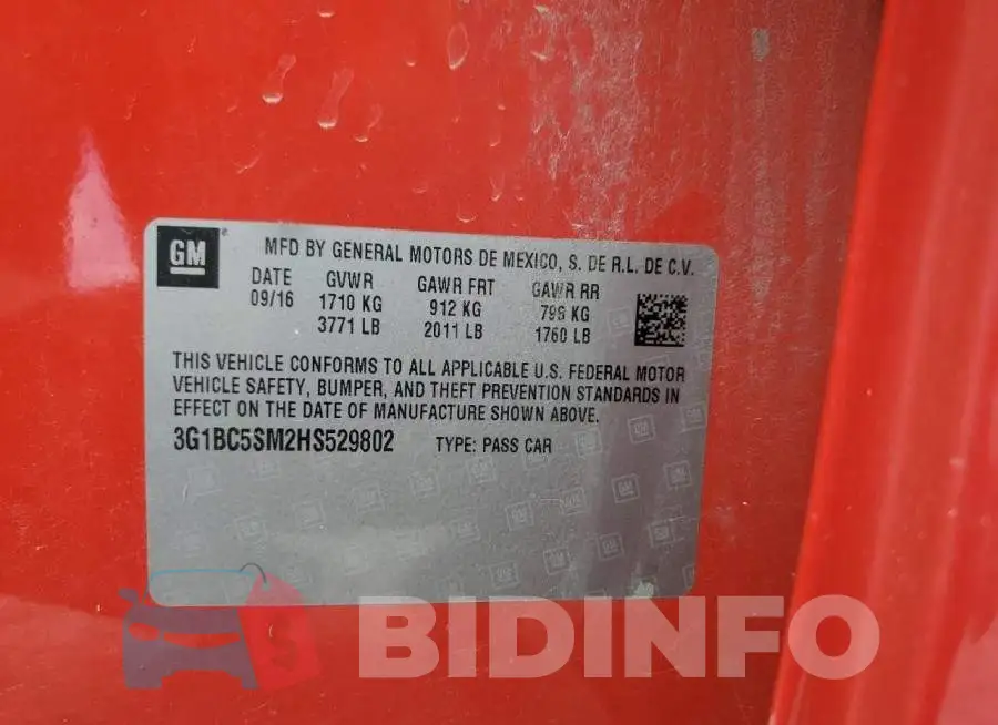 3G1BC5SM2HS529802 Photo# 10