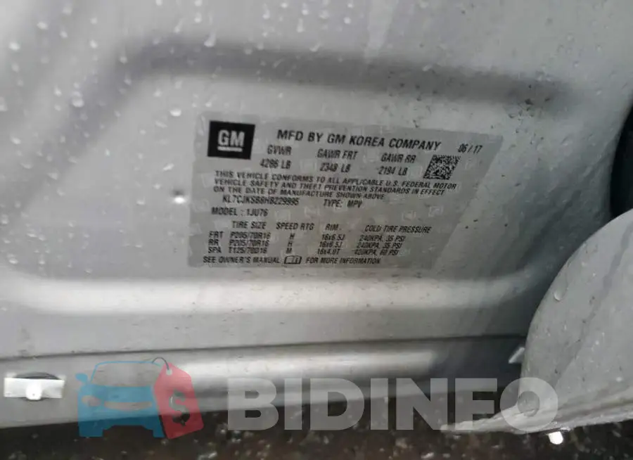 KL7CJKSB8HB229995 Photo# 12