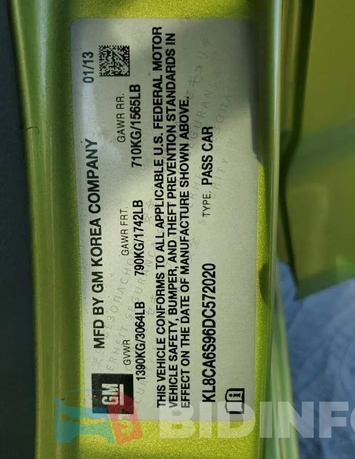 KL8CA6S96DC572020 Photo# 12