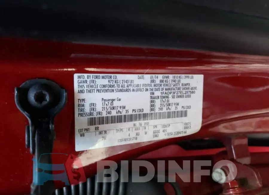 1FADP3F27EL257580 Photo# 12