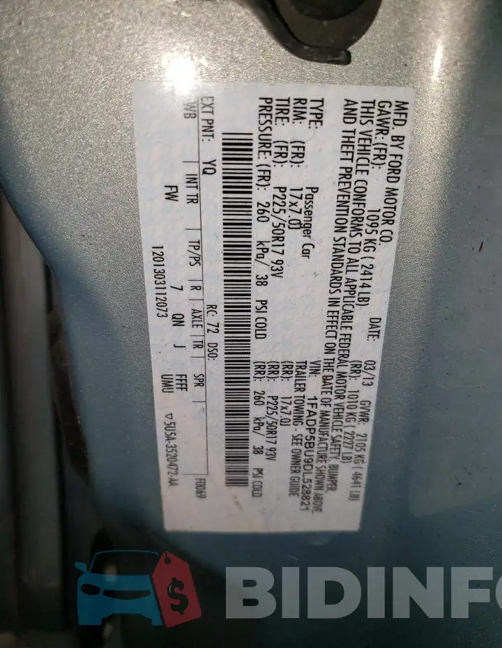 1FADP5BU9DL528821 Photo# 12