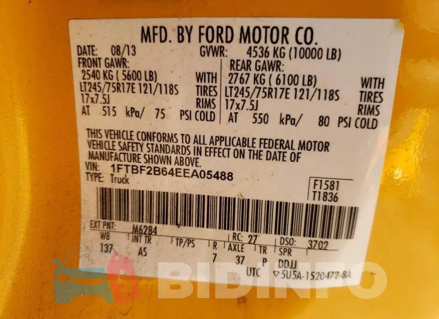 1FTBF2B64EEA05488 Photo# 12