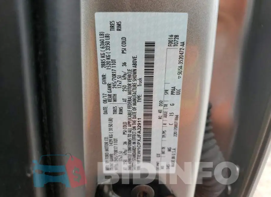 1FTEW1CPXJFA32911 Photo# 12