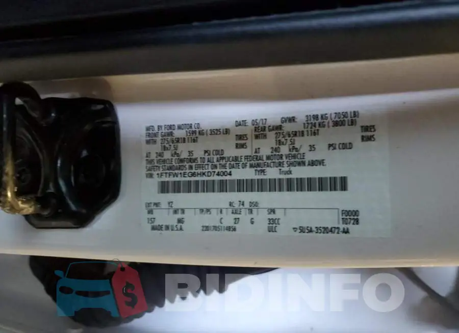 1FTFW1EG6HKD74004 Photo# 13