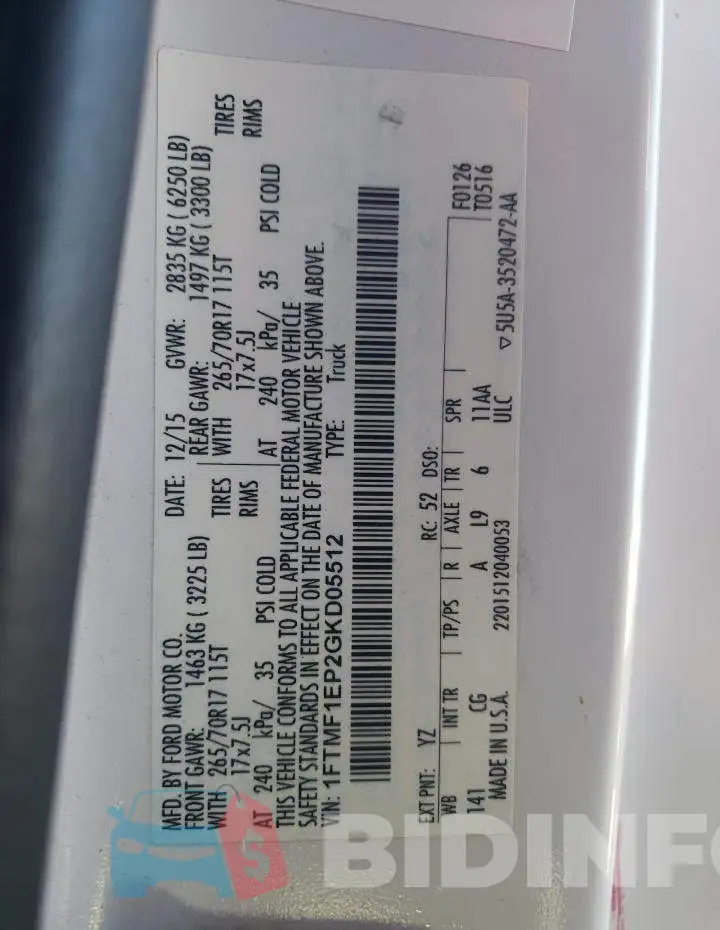 1FTMF1EP2GKD05512 Photo# 10
