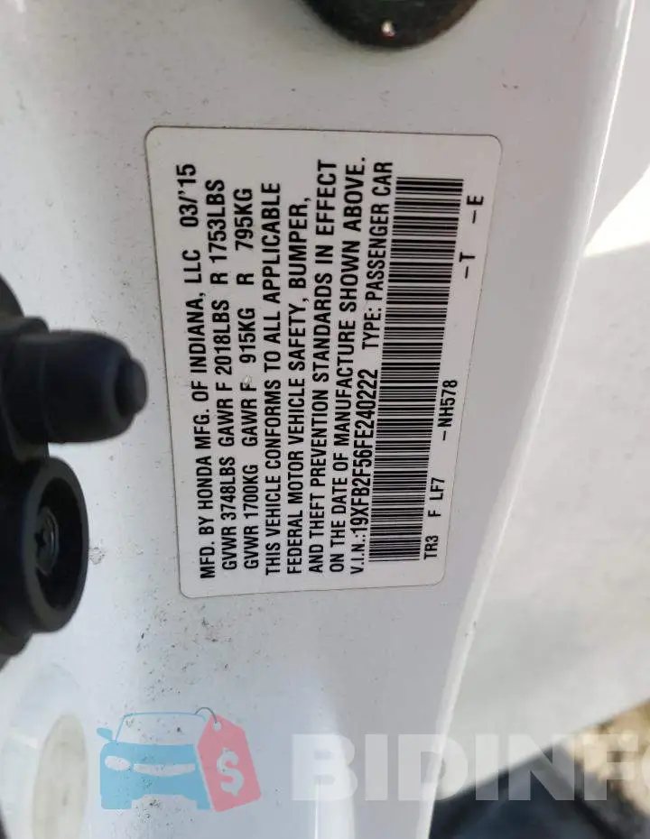 19XFB2F56FE240222 Photo# 13