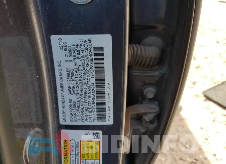 1HGCV1F45JA124213 Photo# 10