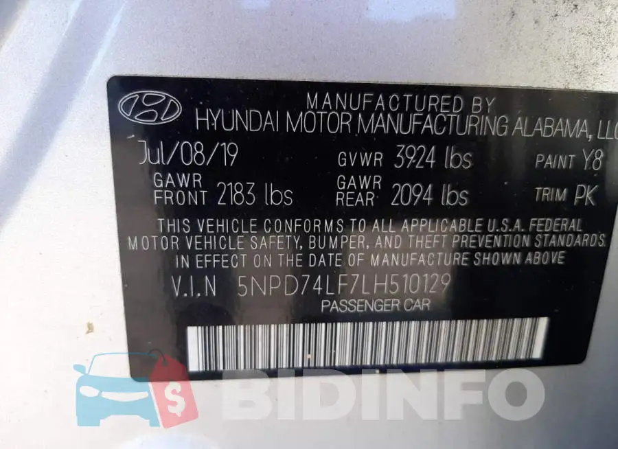 5NPD74LF7LH510129 Photo# 10