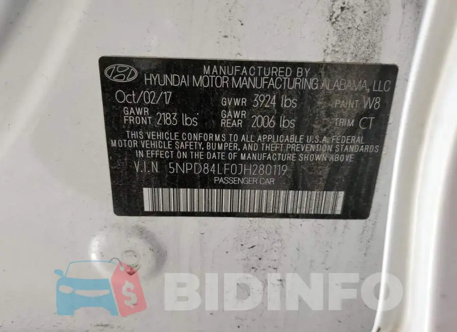 5NPD84LF0JH280119 Photo# 13